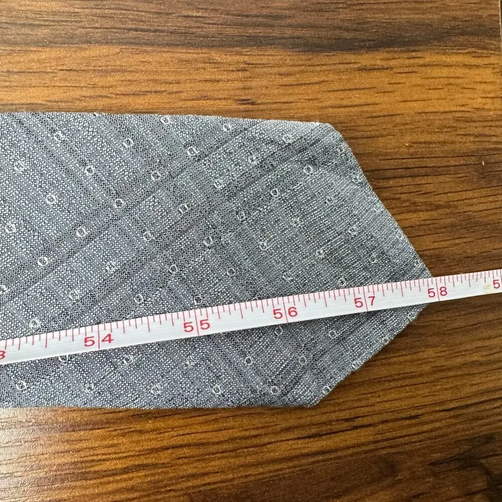 Hugo Boss BOSS Made in Italy Silk Tie Gray Patterned Designer‎ Neckwear